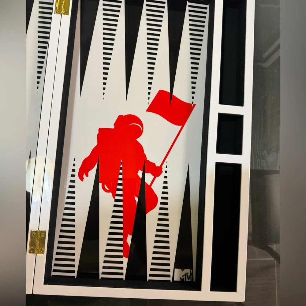 Jonathan Adler x MTV Op Art Moonman limited Backgammon set Special Edition Rare